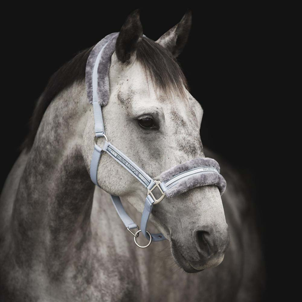 Halster met Fleece Lichtblauw/Grijs