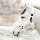 Grimriem Cozy met Bont Zwart/Natuur Grimriem Cozy met Bont Zwart/Natuur