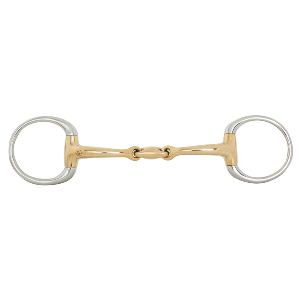 Dubbelgebroken Eggbet Bit Soft Contact Bradoon 12mm