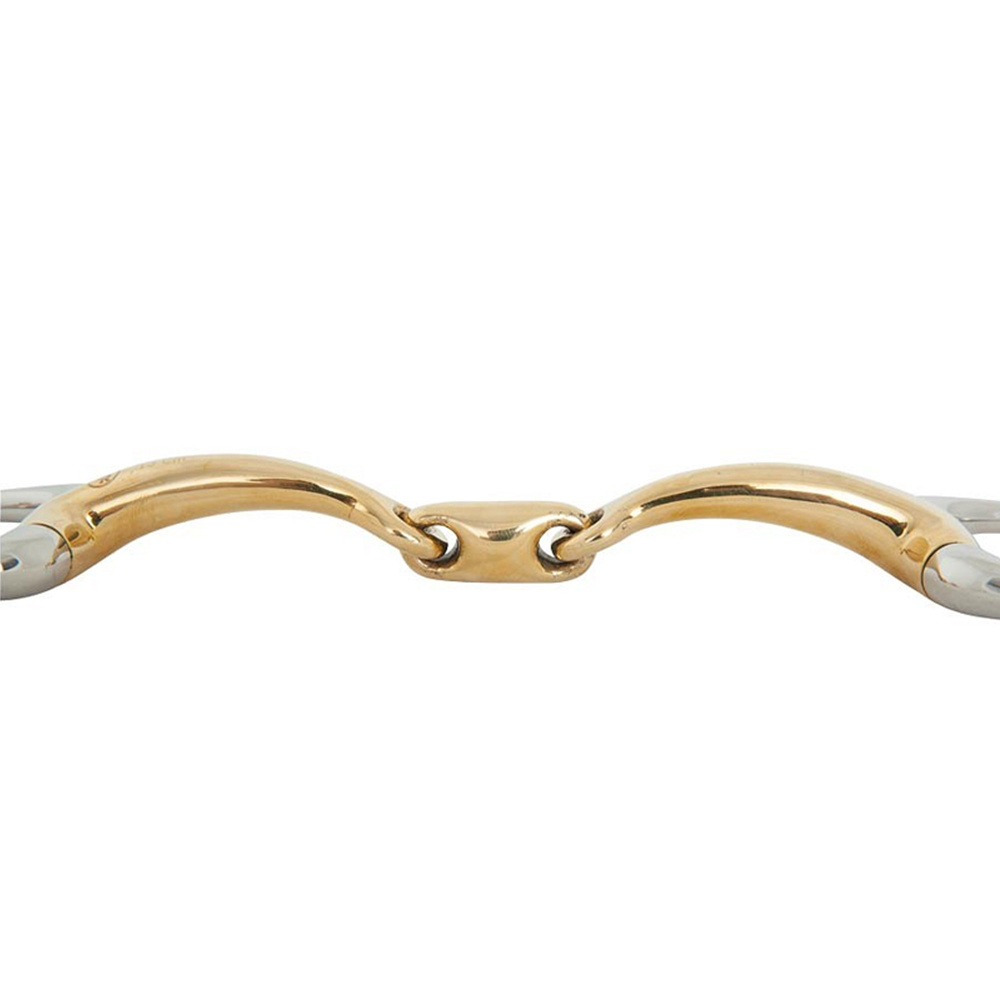 Dubbelgebroken Eggbet Bit Soft Contact Bradoon 12mm