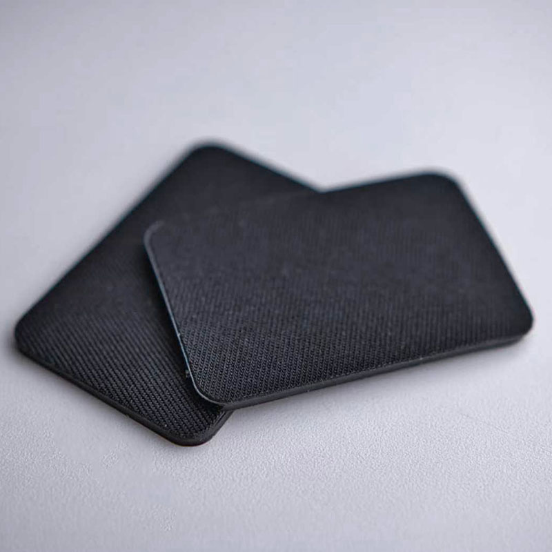 Bevestigingspatch voor Paardrijcap Fabric Sticker 2-pack Zwart