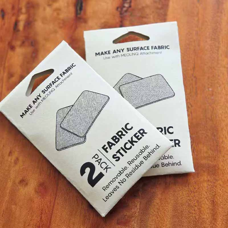 Bevestigingspatch voor Paardrijcap Fabric Sticker 2-pack Zwart
