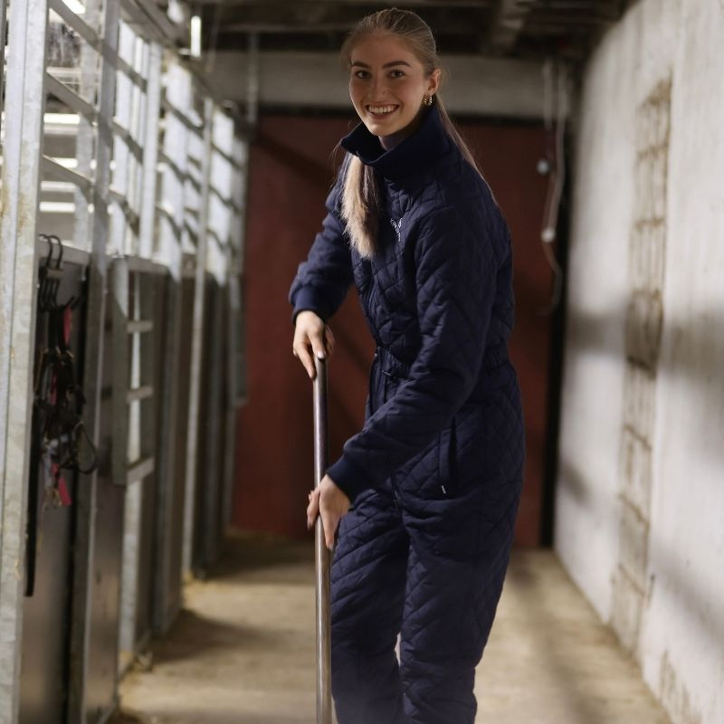 Overall Classic Quilted Onepiece Marineblauw