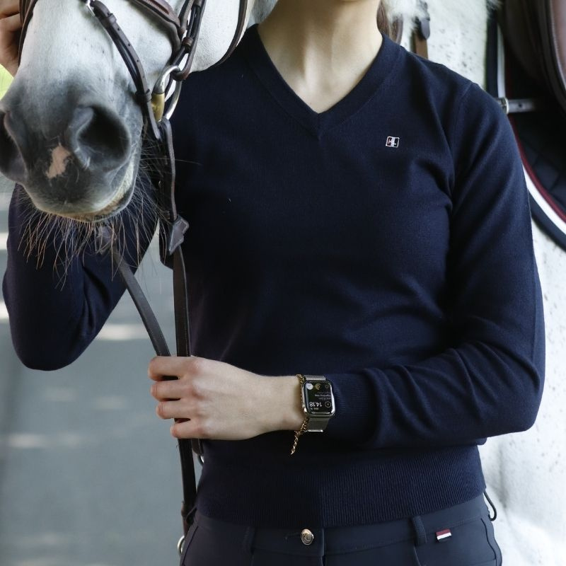 Trui Classic V-Neck Pullover Marineblauw