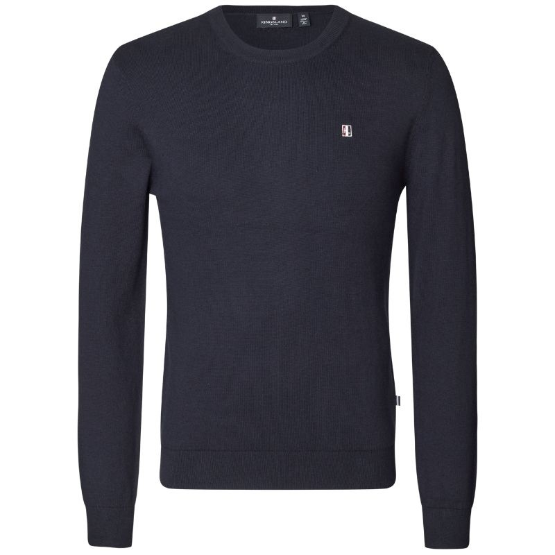 Trui Classic Mens O-Neck Pullover Marineblauw