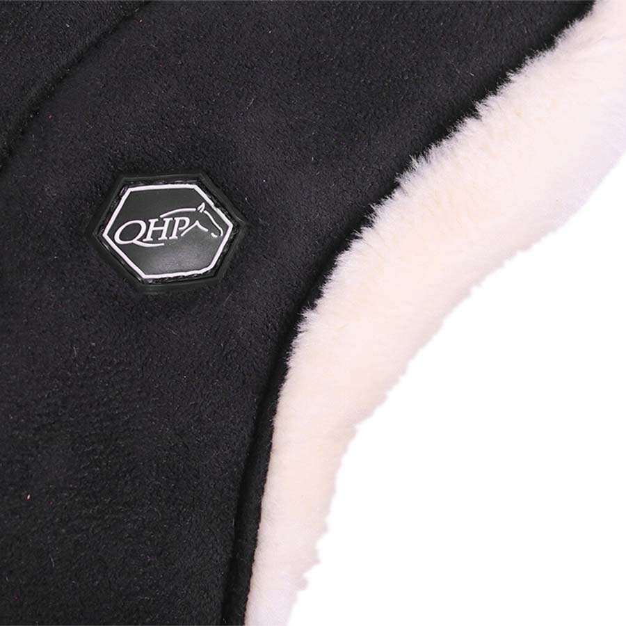 Barbackpad Fauxfur Zwart