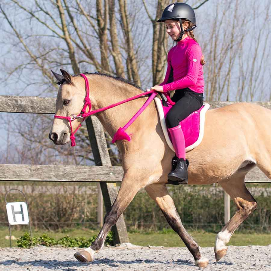 Bareback Pad Fauxfur Roze