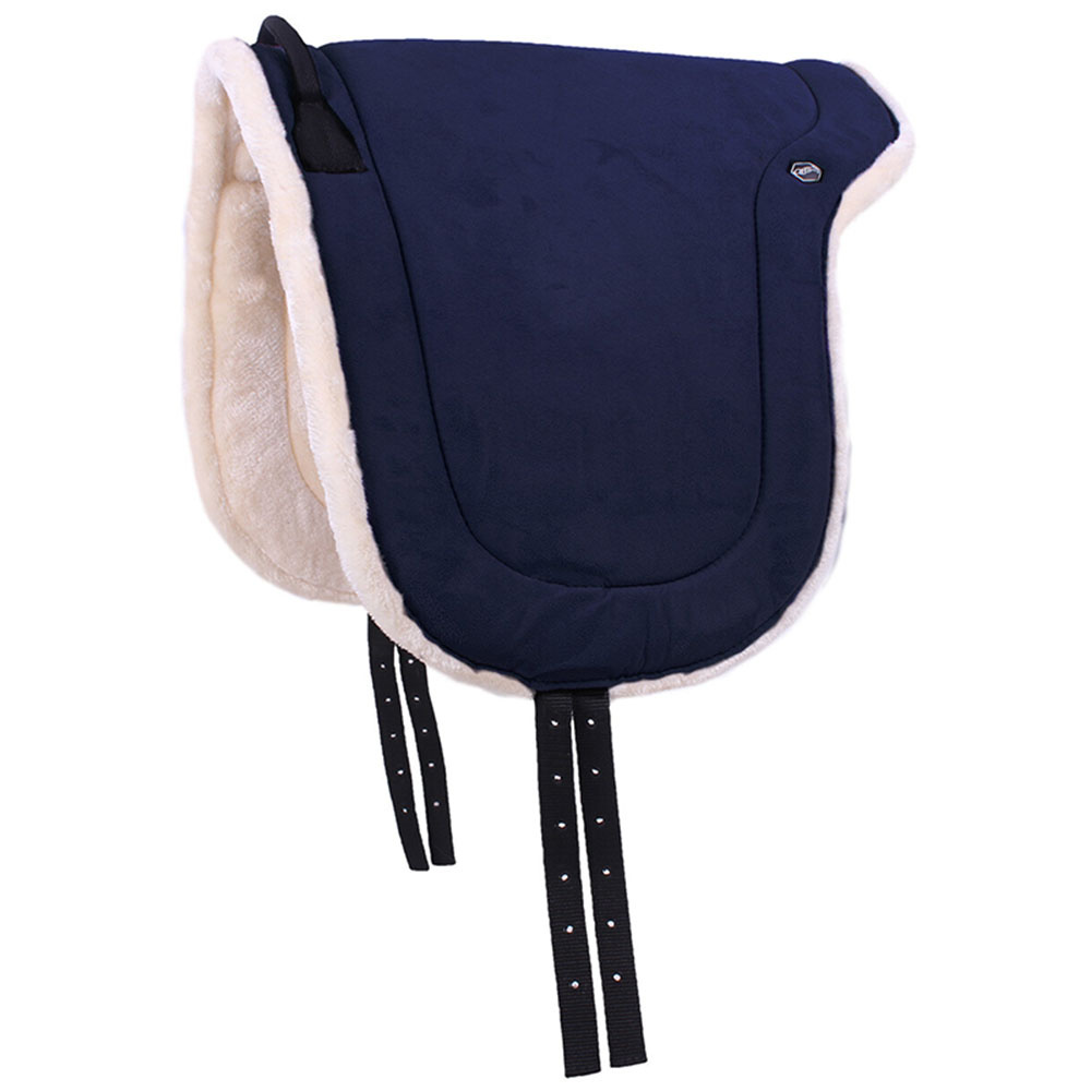 Bareback Pad Fauxfur Marineblauw