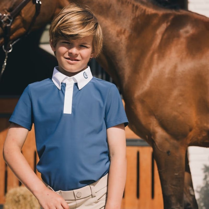 Wedstrijdshirt Kind/Junior Boy Osaka Short Sleeve Blauw