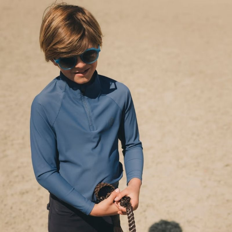 Trainingstop Kind/Junior Boy Barcelona Long Sleeve Blauw