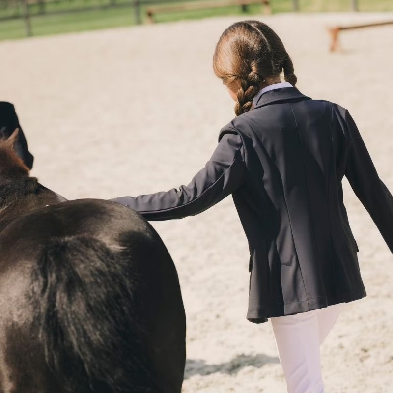 Wedstrijdjasje Kind/Junior Girls Paris Marineblauw
