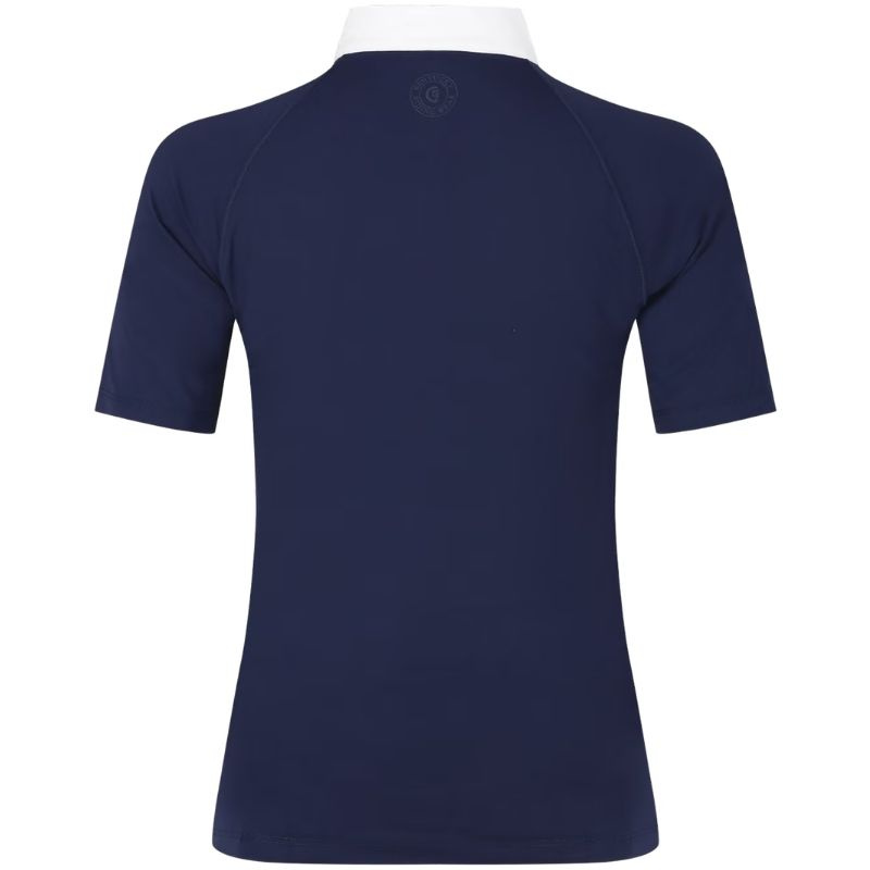 Wedstrijdshirt Classic Glitter Zipper Short Sleeve Marineblauw