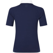 Wedstrijdshirt Classic Glitter Zipper Short Sleeve Marineblauw Wedstrijdshirt Classic Glitter Zipper Short Sleeve Marineblauw