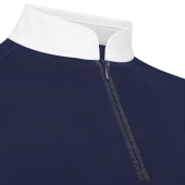 Wedstrijdshirt Classic Glitter Zipper Short Sleeve Marineblauw Wedstrijdshirt Classic Glitter Zipper Short Sleeve Marineblauw