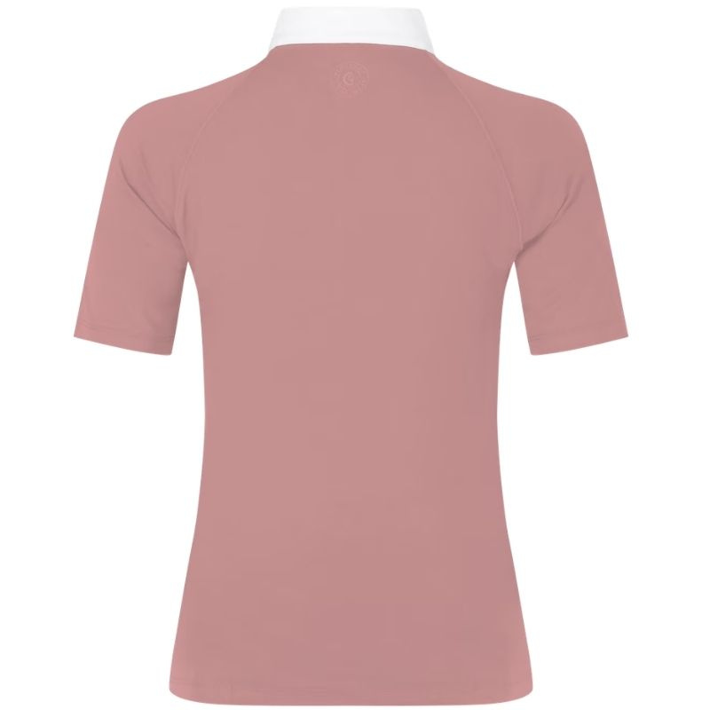 Wedstrijdshirt Classic Glitter Zipper Short Sleeve Oudroze