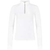 Wedstrijdshirt Classic Glitter Zipper Long Sleeve Wit Wedstrijdshirt Classic Glitter Zipper Long Sleeve Wit