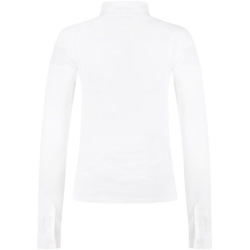 Wedstrijdshirt Classic Glitter Zipper Long Sleeve Wit