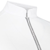 Wedstrijdshirt Classic Glitter Zipper Long Sleeve Wit Wedstrijdshirt Classic Glitter Zipper Long Sleeve Wit