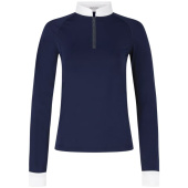 Wedstrijdshirt Classic Glitter Zipper Long Sleeve Marineblauw Wedstrijdshirt Classic Glitter Zipper Long Sleeve Marineblauw