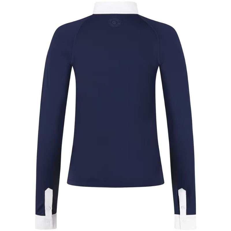Wedstrijdshirt Classic Glitter Zipper Long Sleeve Marineblauw
