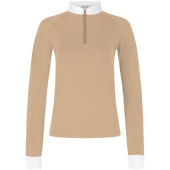 Wedstrijdshirt Classic Glitter Zipper Long Sleeve Beige Wedstrijdshirt Classic Glitter Zipper Long Sleeve Beige