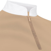 Wedstrijdshirt Classic Glitter Zipper Long Sleeve Beige Wedstrijdshirt Classic Glitter Zipper Long Sleeve Beige