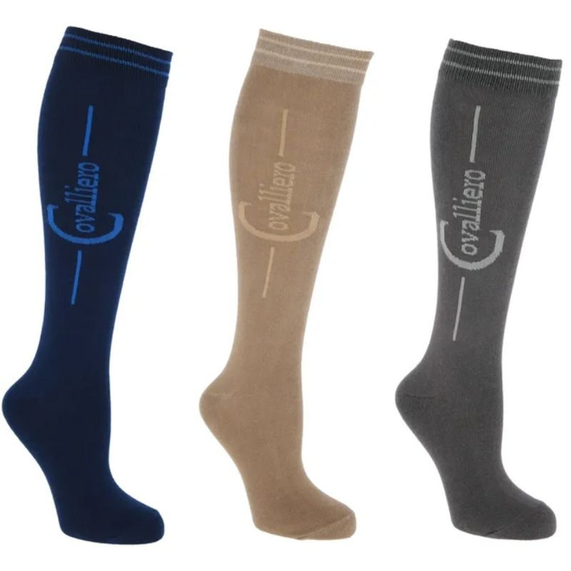 Rijsokken Flex 3-pack Marineblauw/Beige/Grijs