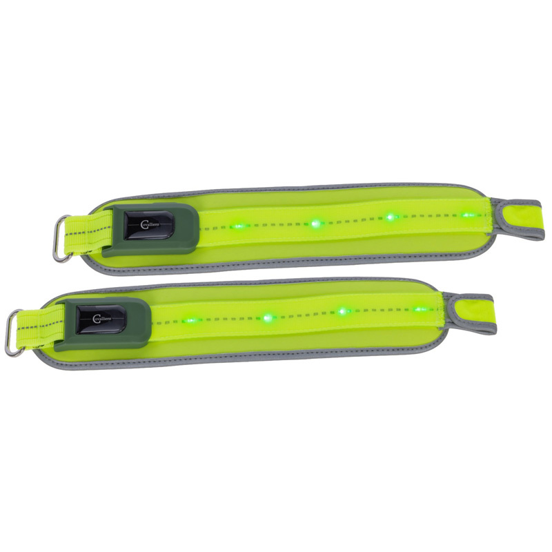 Beenreflectoren High-Visibility LED 2-pack Geel