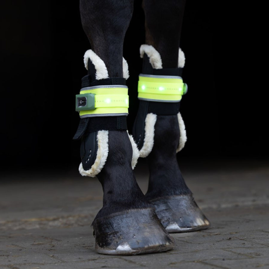 Beenreflectoren High-Visibility LED 2-pack Geel