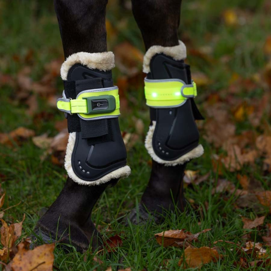 Beenreflectoren High-Visibility LED 2-pack Geel