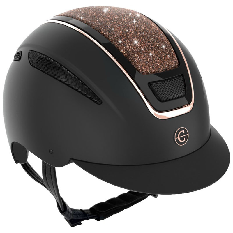 Paardrijcap Elite Rose Gold Zwart