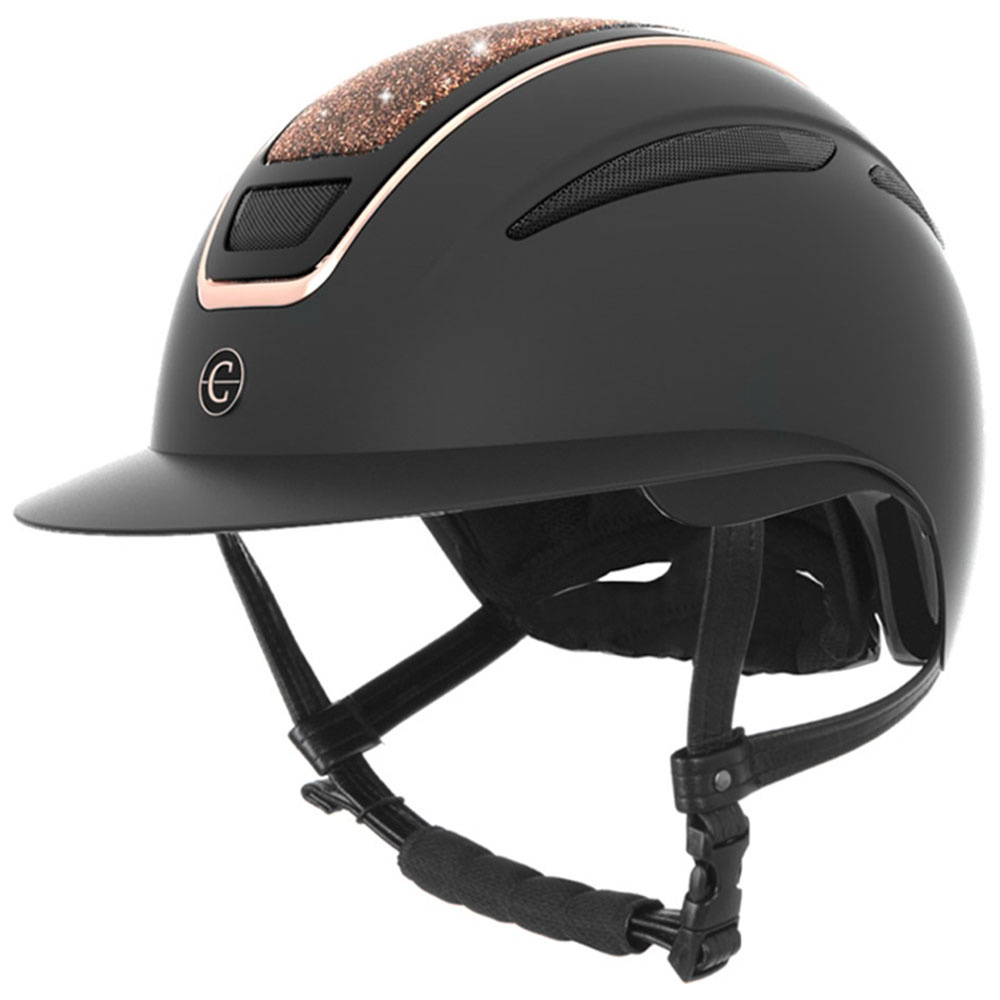 Paardrijcap Elite Polo Rose Gold Zwart