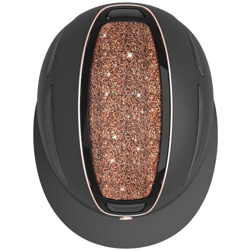 Paardrijcap Elite Polo Rose Gold Zwart