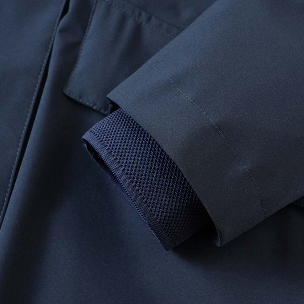 Regenjas 2-Way Zip Marineblauw