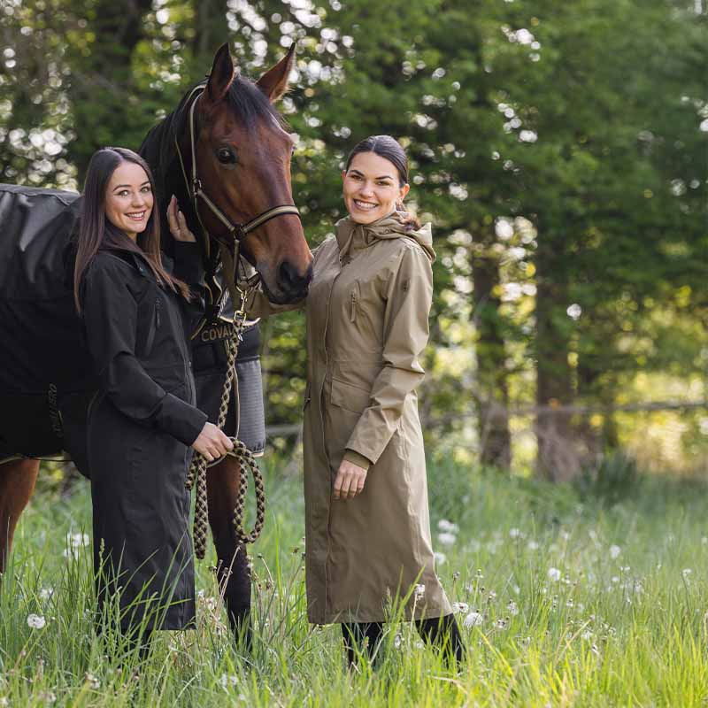 Regenjas 2-Way Zip Zwart