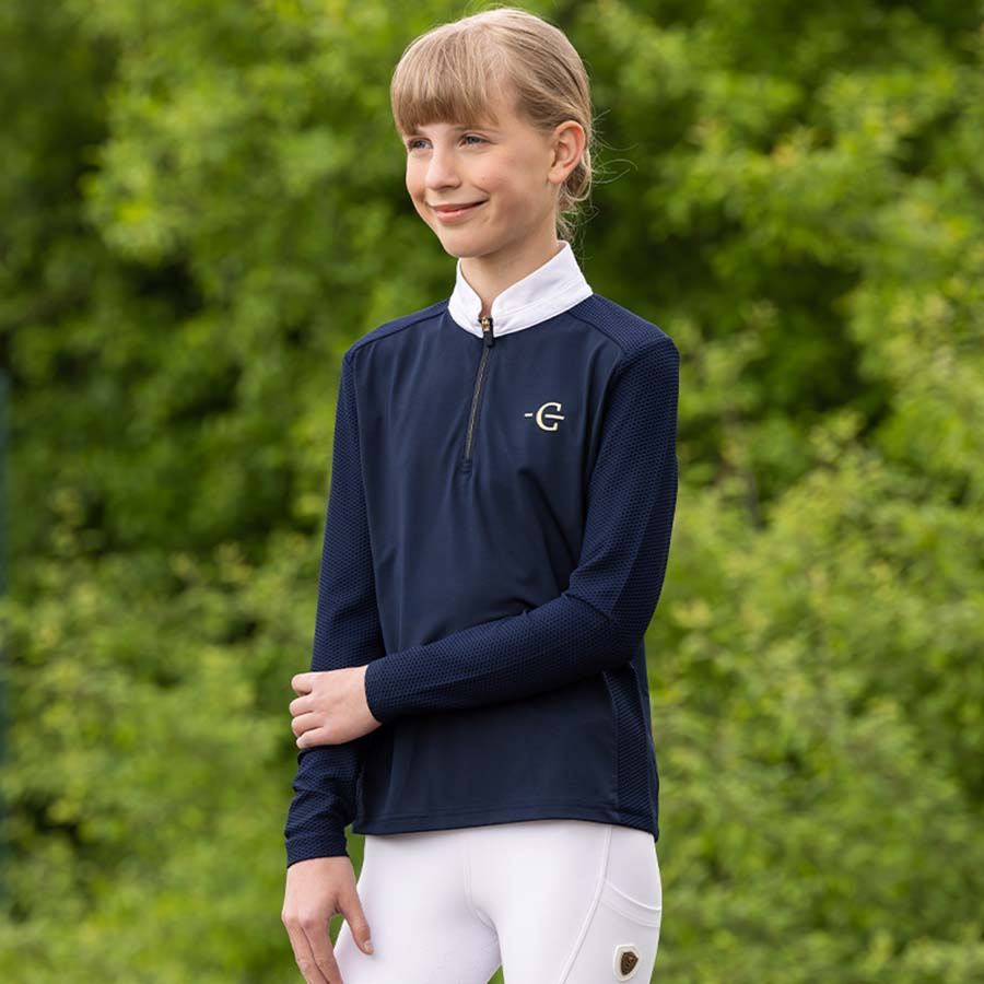 Wedstrijdtop Kind/Junior Competition Longsleeve Marineblauw