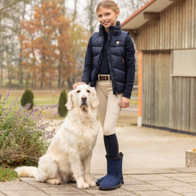 Rijbodywarmer Winter Kind/Junior Marineblauw