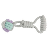 Hondenspeelgoed Junior Touwbal met Handvat Grijs/Turquoise/Paars Hondenspeelgoed Junior Touwbal met Handvat Grijs/Turquoise/Paars