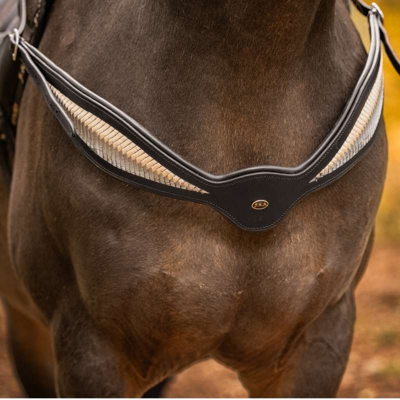 Halsring Leer Whisper NH Zwart