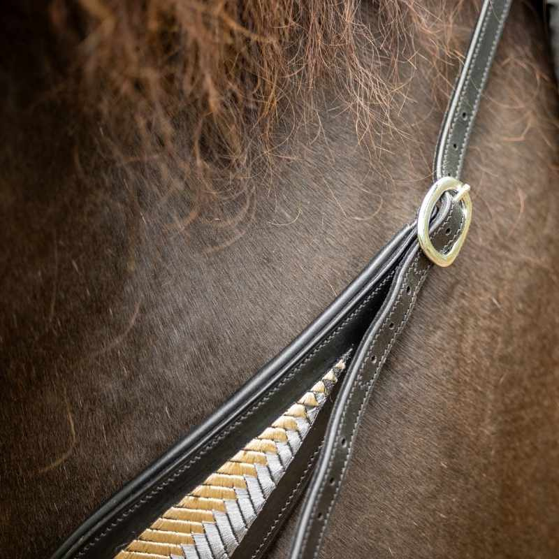 Halsring Leer Whisper NH Zwart
