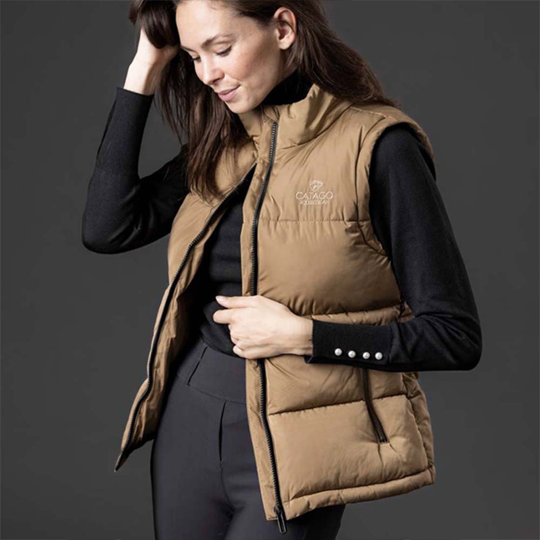 Rijbodywarmer Busta Puffer Beige