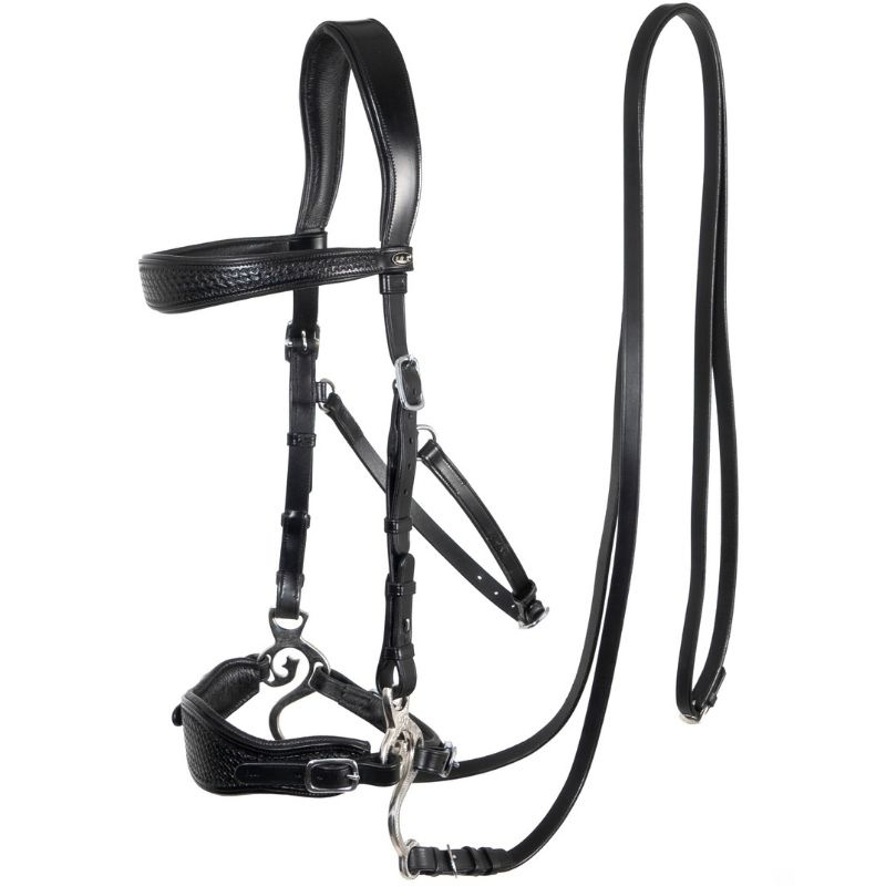 Hackamore Hoofdstel Fiore Zwart