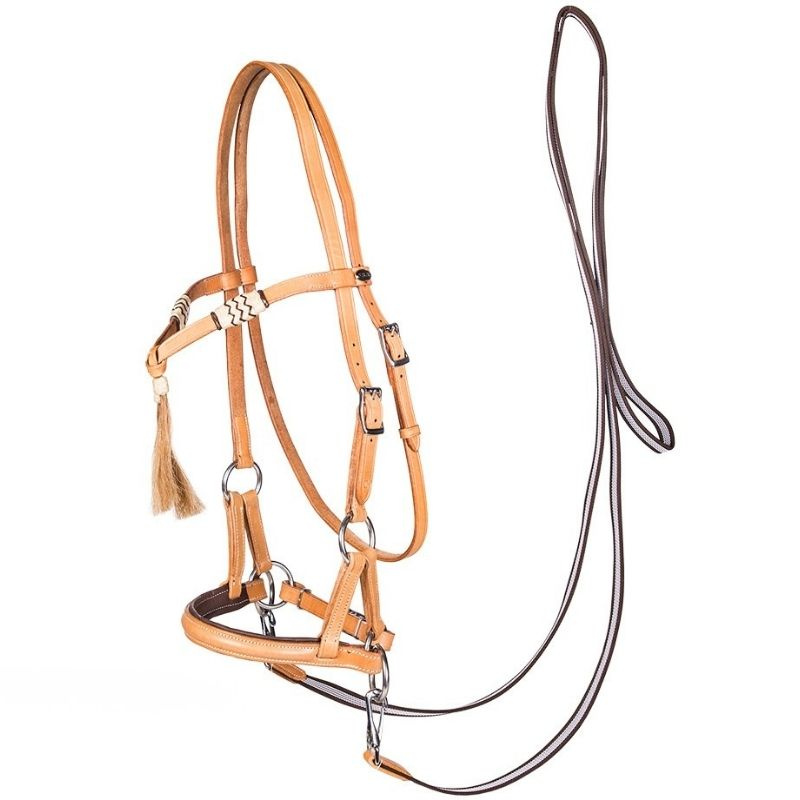Bitloos Hoofdstel Shango Sidepull Natural