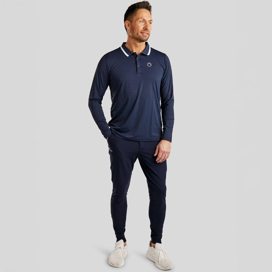 Rijbroek Heren MoBen Knee Grip Marineblauw