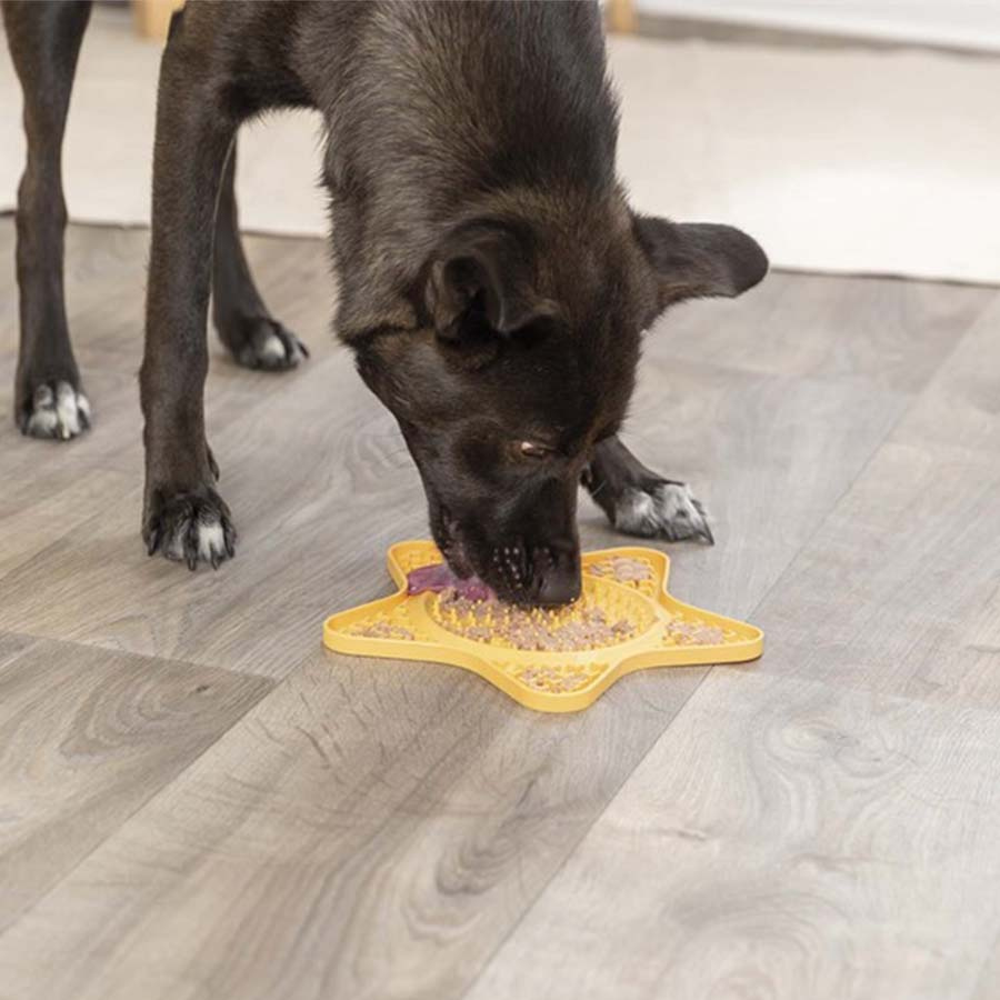 Lick'n'Snack Liktmat Ster Geel