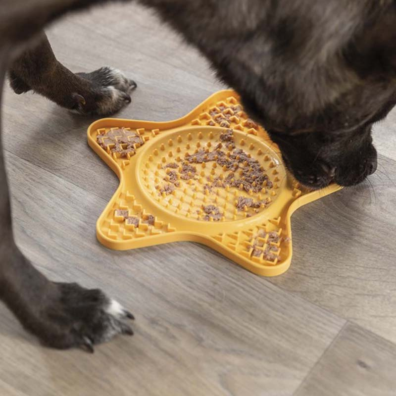 Lick'n'Snack Liktmat Ster Geel