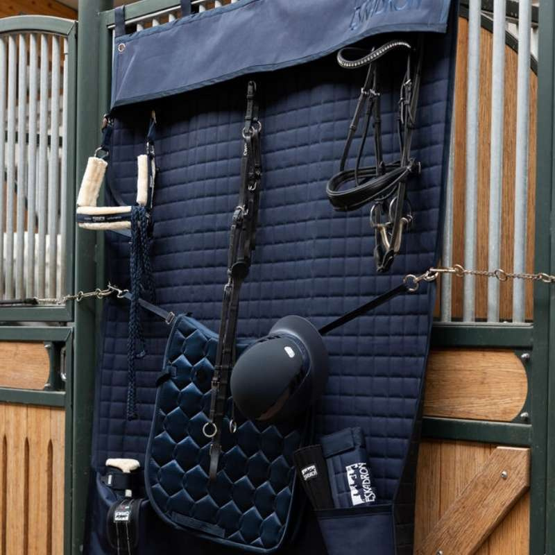 Stalgordijn Quilt Long Marineblauw