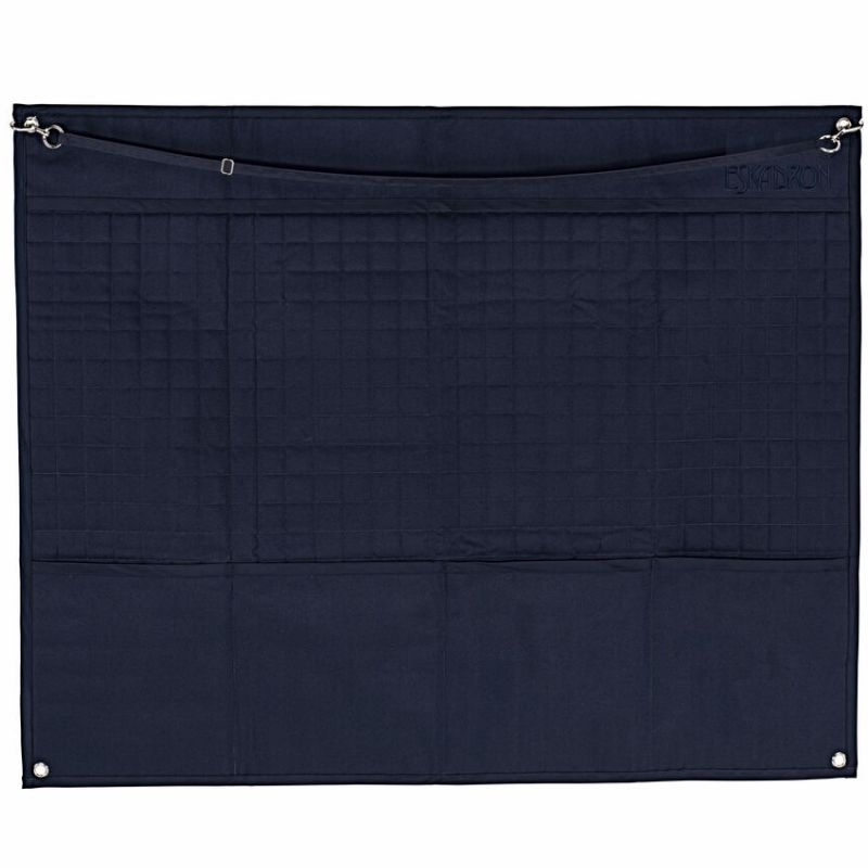 Stalgordijn Quilt Half Marineblauw