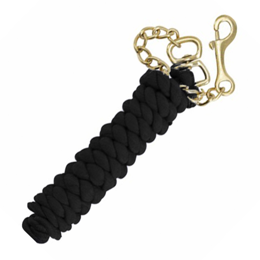 Halstertouw met Ketting HG Zwart
