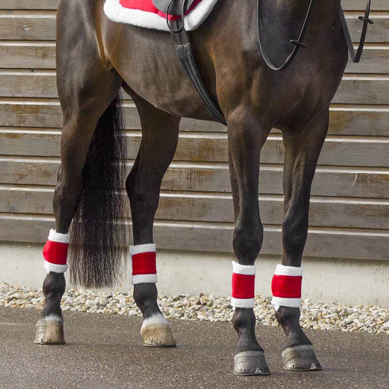 Beenbeschermers Christmas Rood/Wit